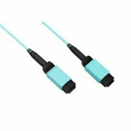 SWE-TECH 3C Plenum MTP Fiber Optic Cable, Type A, 12 Strand, 50/125 OM4, 40/100 Gbps, MTP Female, 15 meter 49.2ft FWTMPMA-41015